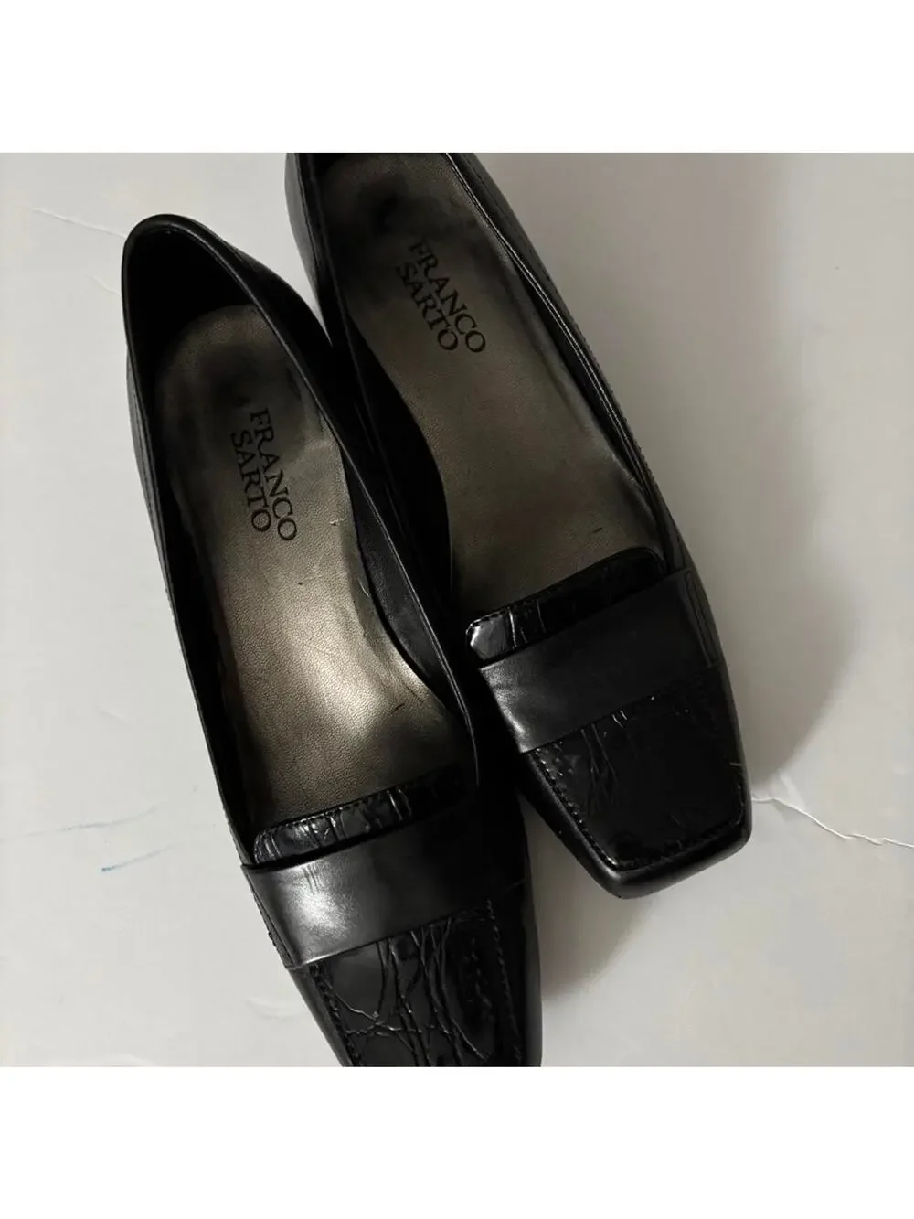 Franco Sarto black leather loafers - Picture 1 of 3